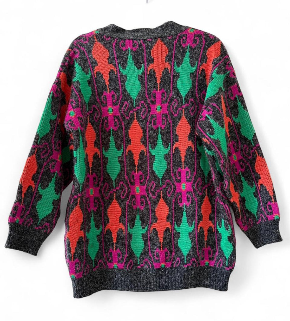 Vintage colourful 1980s cardigan