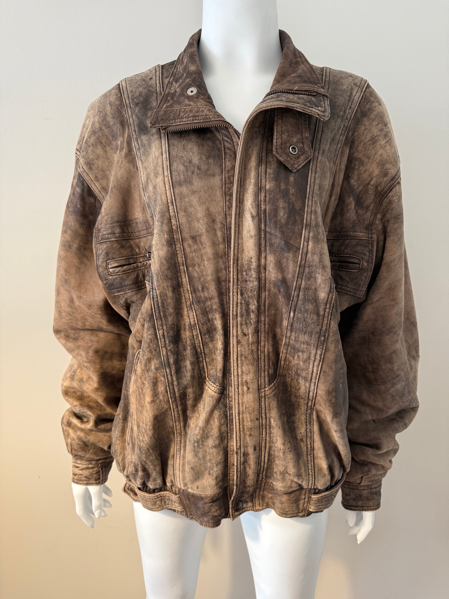 Vintage aviator leather jacket