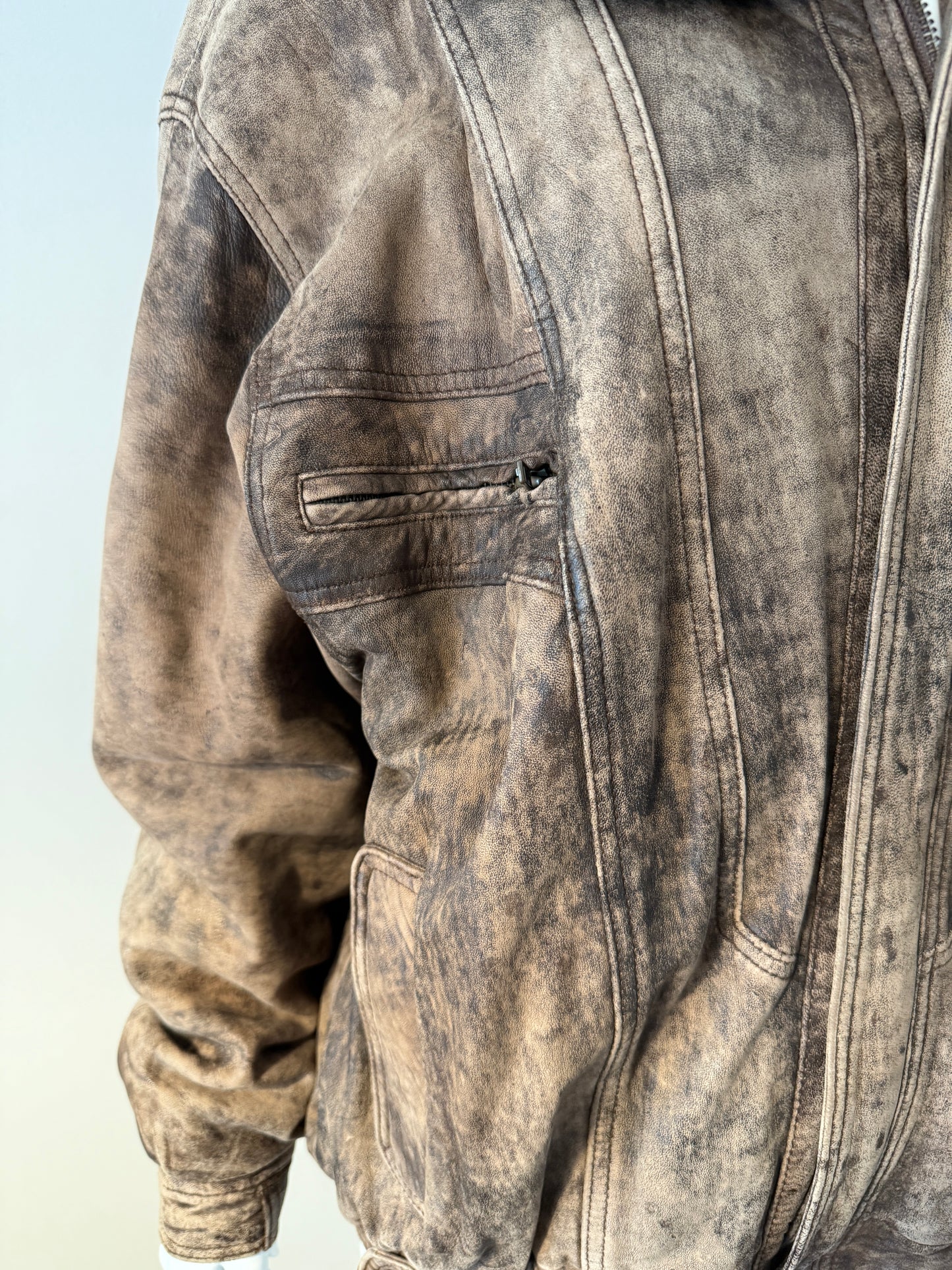 Vintage aviator leather jacket