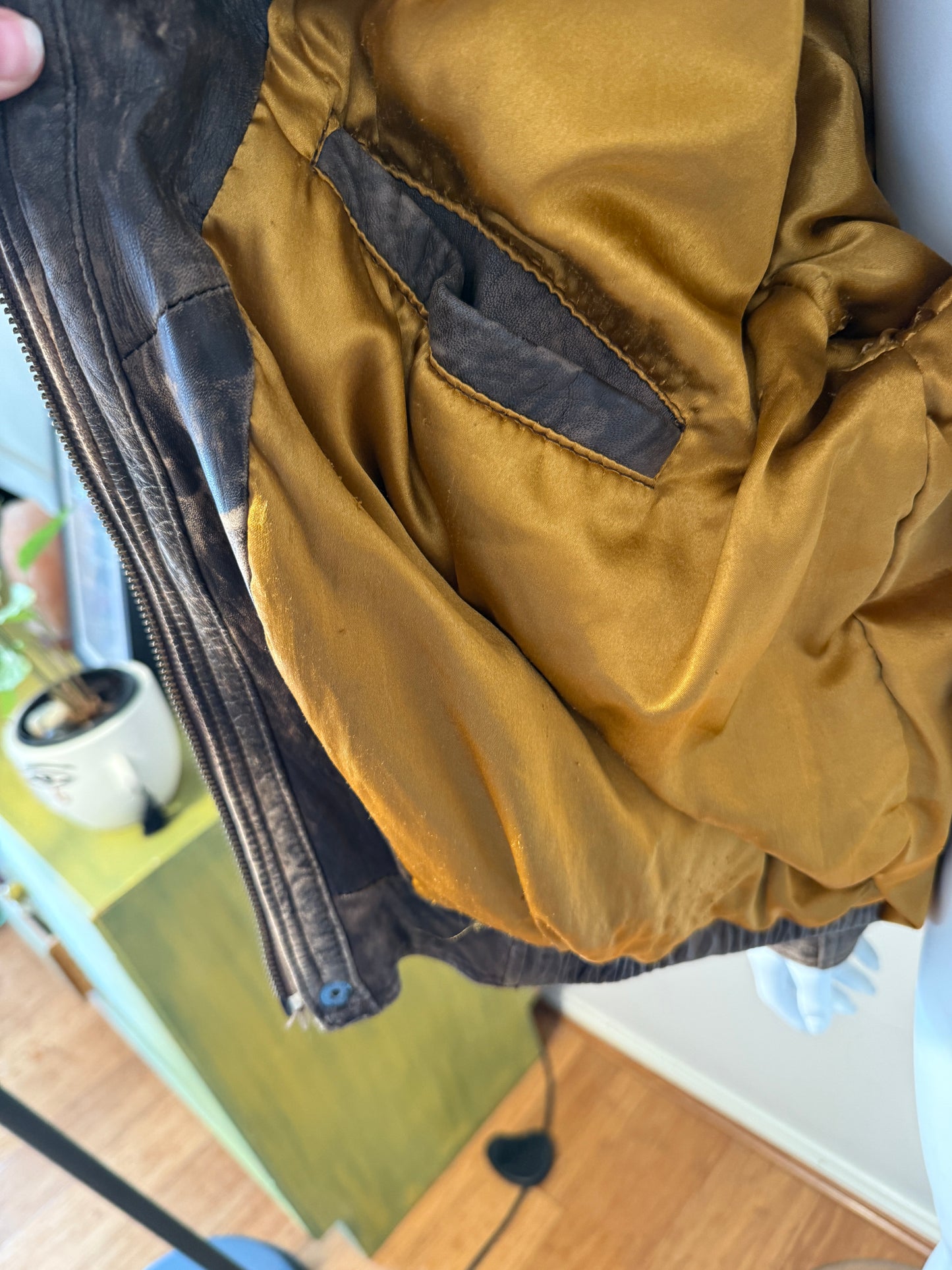 Vintage aviator leather jacket