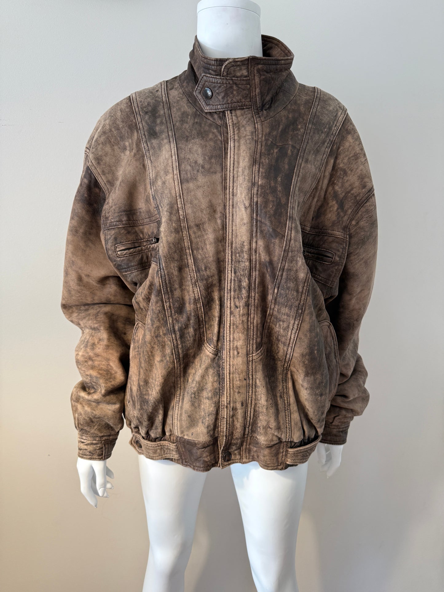 Vintage aviator leather jacket