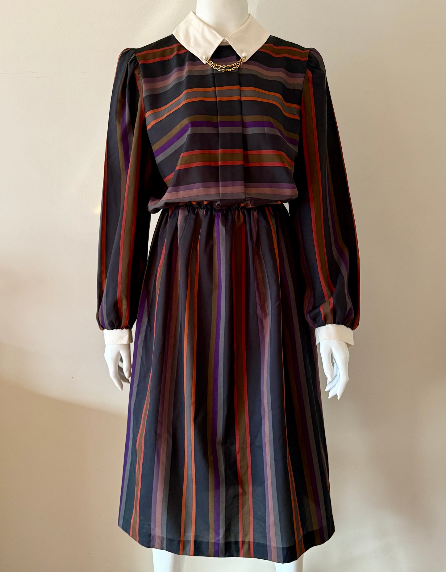 Kathy striped vintage dress