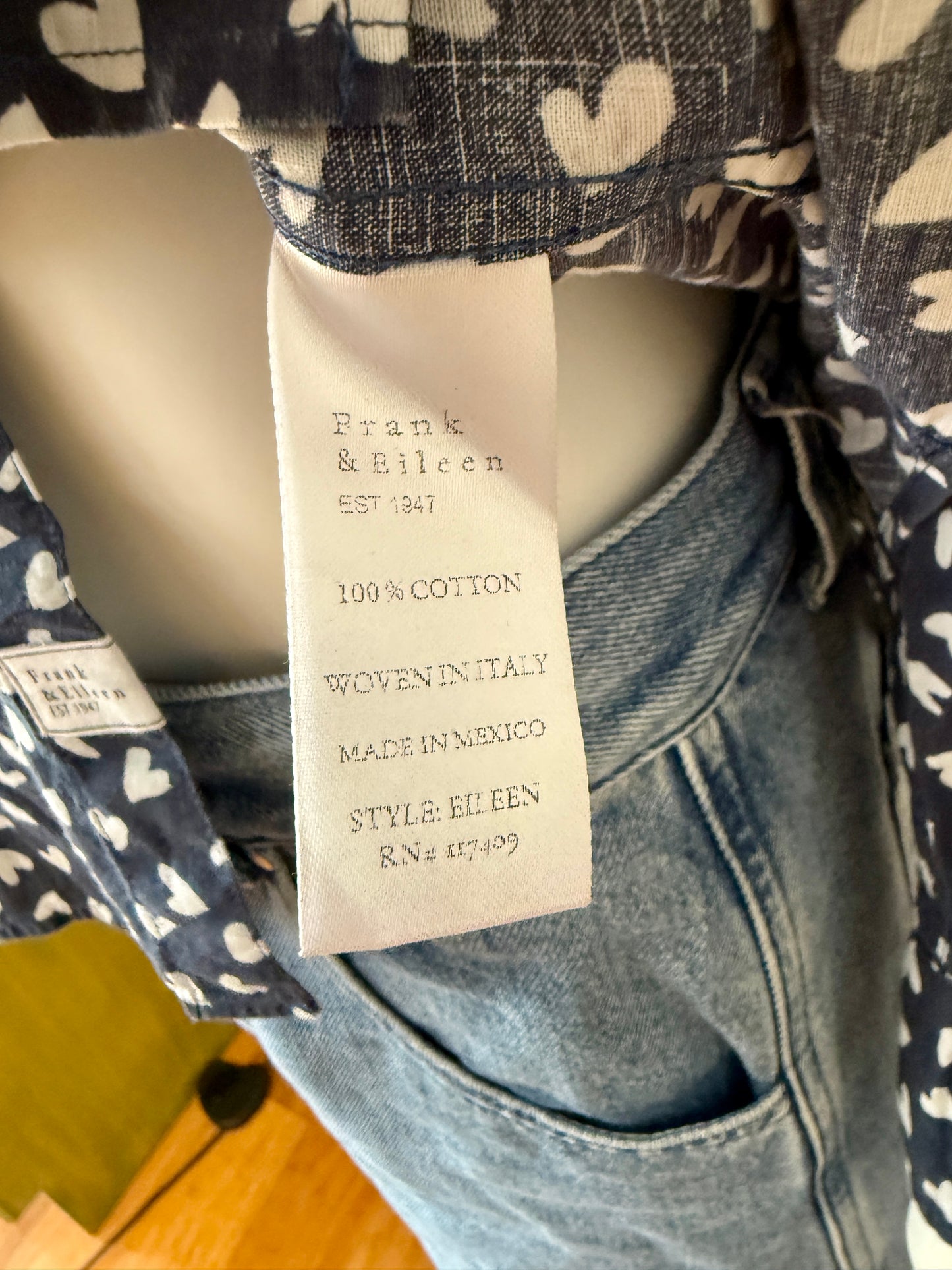 Frank & Eileen heart shirt