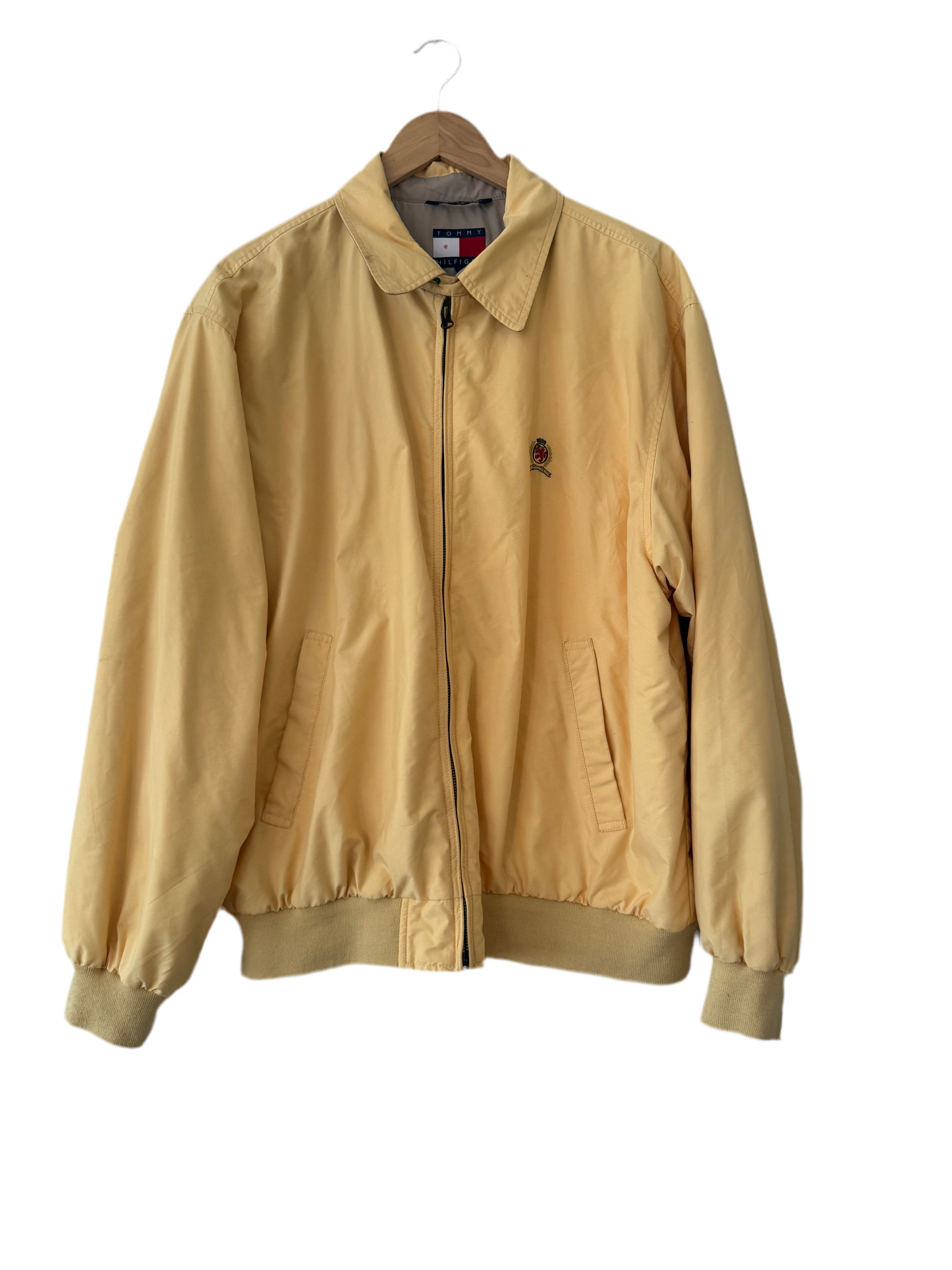 Vintage Tommy Hilfiger butter yellow bomber jacket