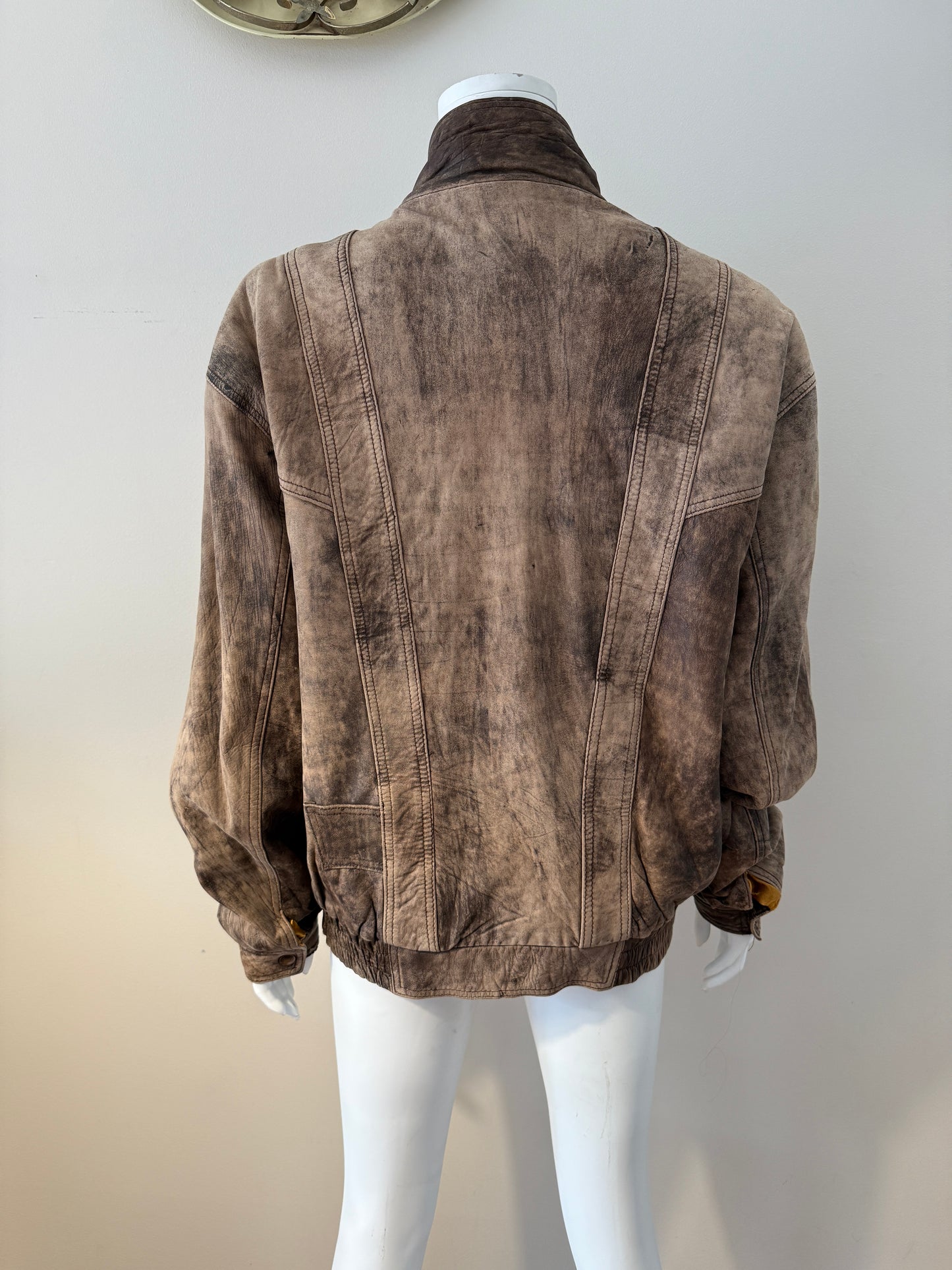 Vintage aviator leather jacket