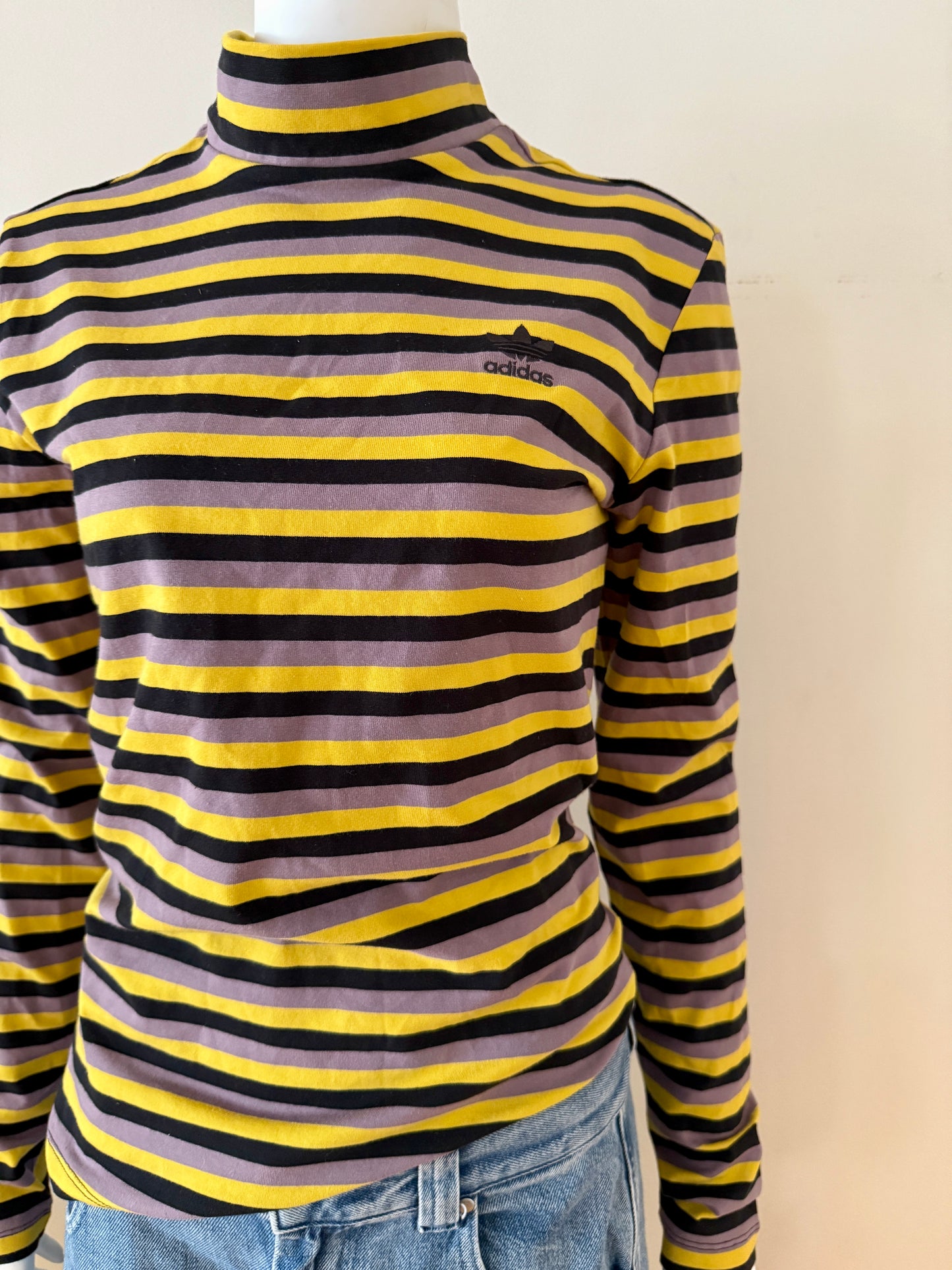 Adidas long sleeved striped top