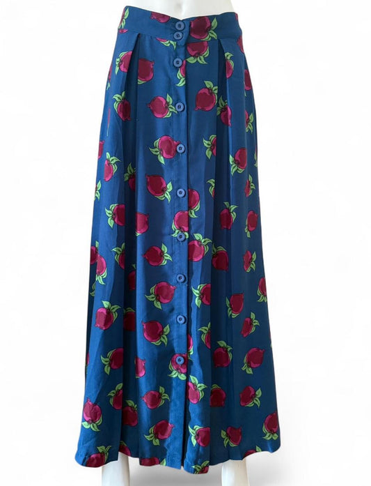 Beetroot print maxi skirt