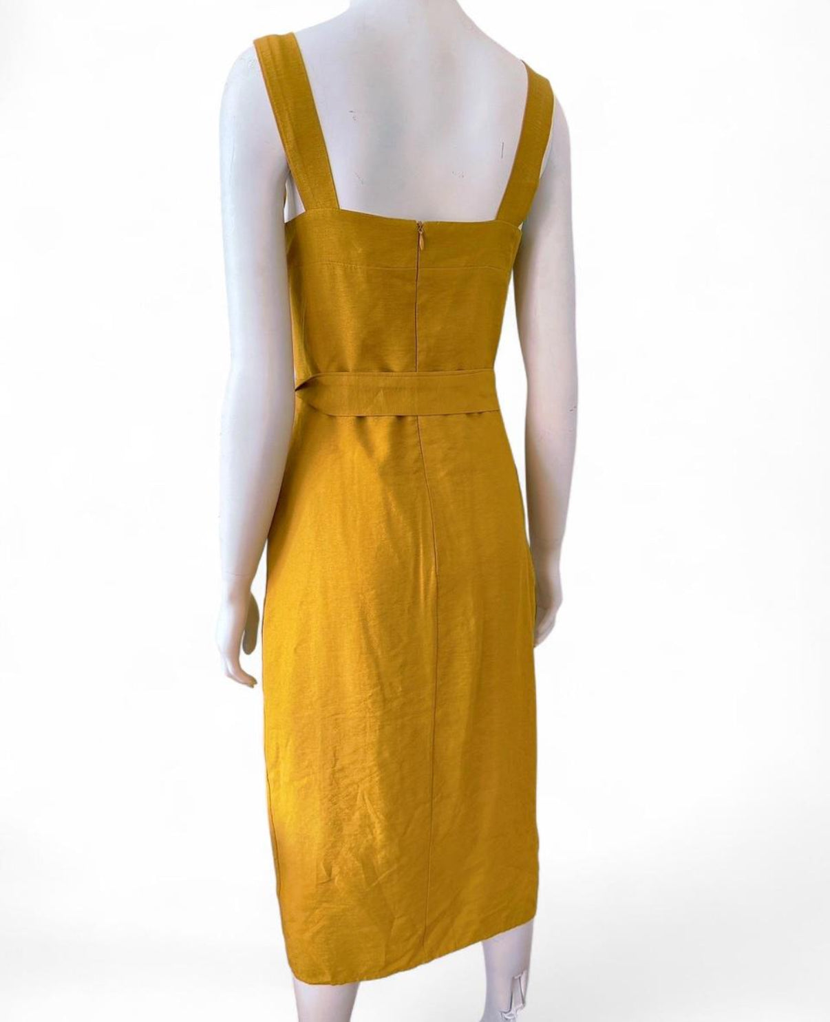 Linen yellow dress