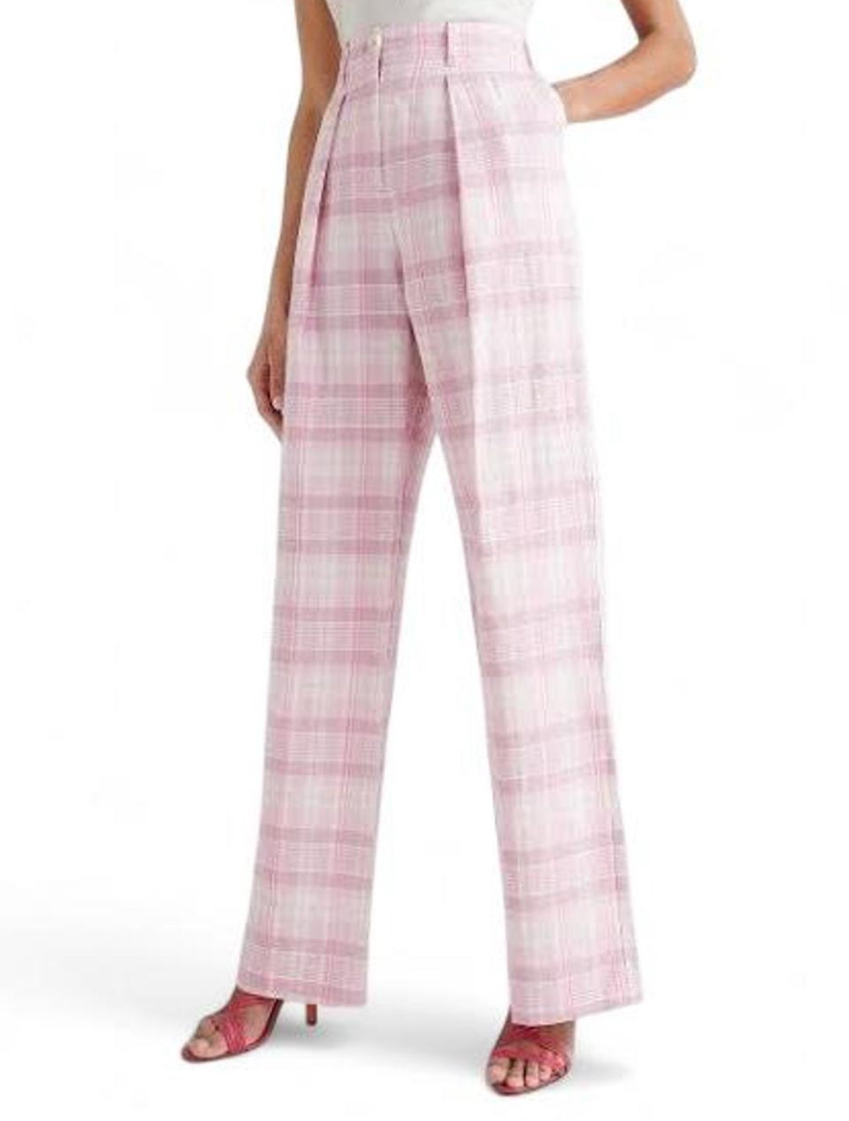 Tommy Hilfiger plaid pink pants, brand new