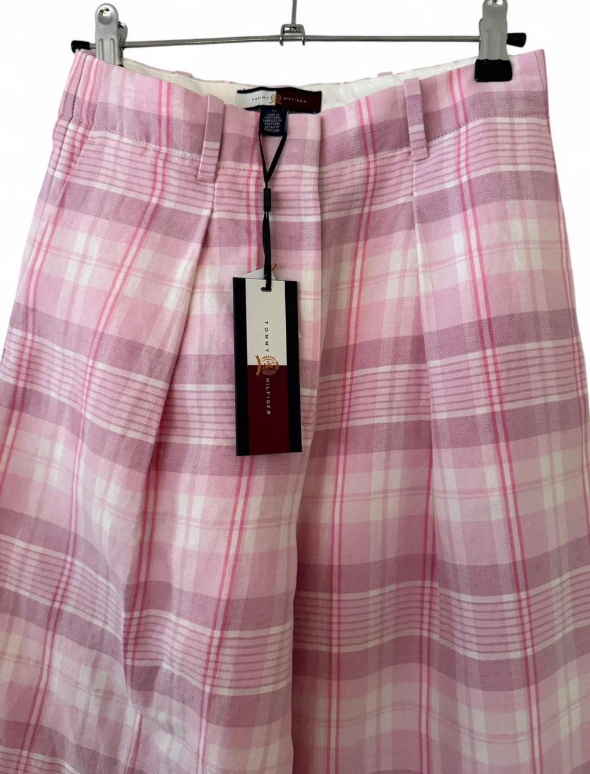 Tommy Hilfiger plaid pink pants, brand new