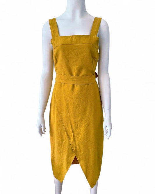 Linen yellow dress