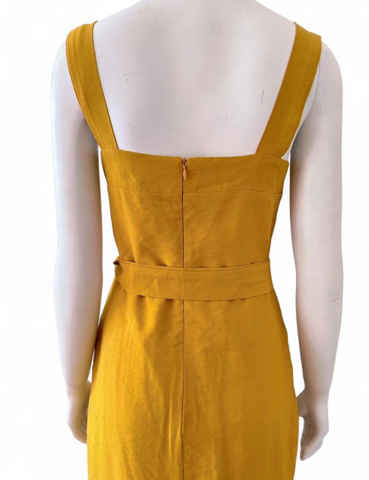 Linen yellow dress