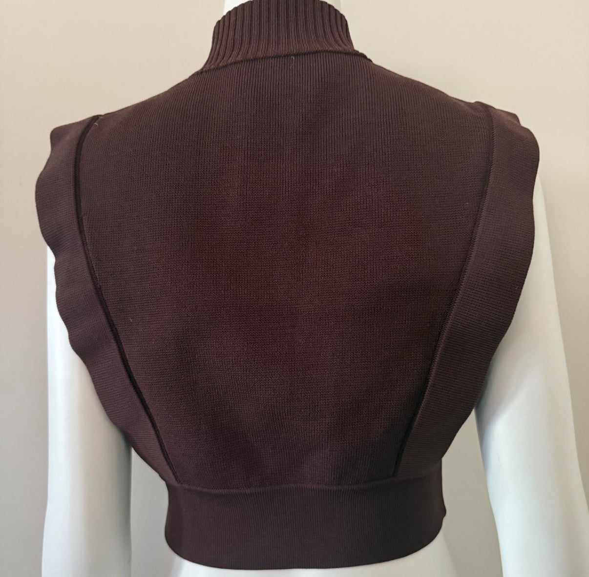 Aje crop brown knit