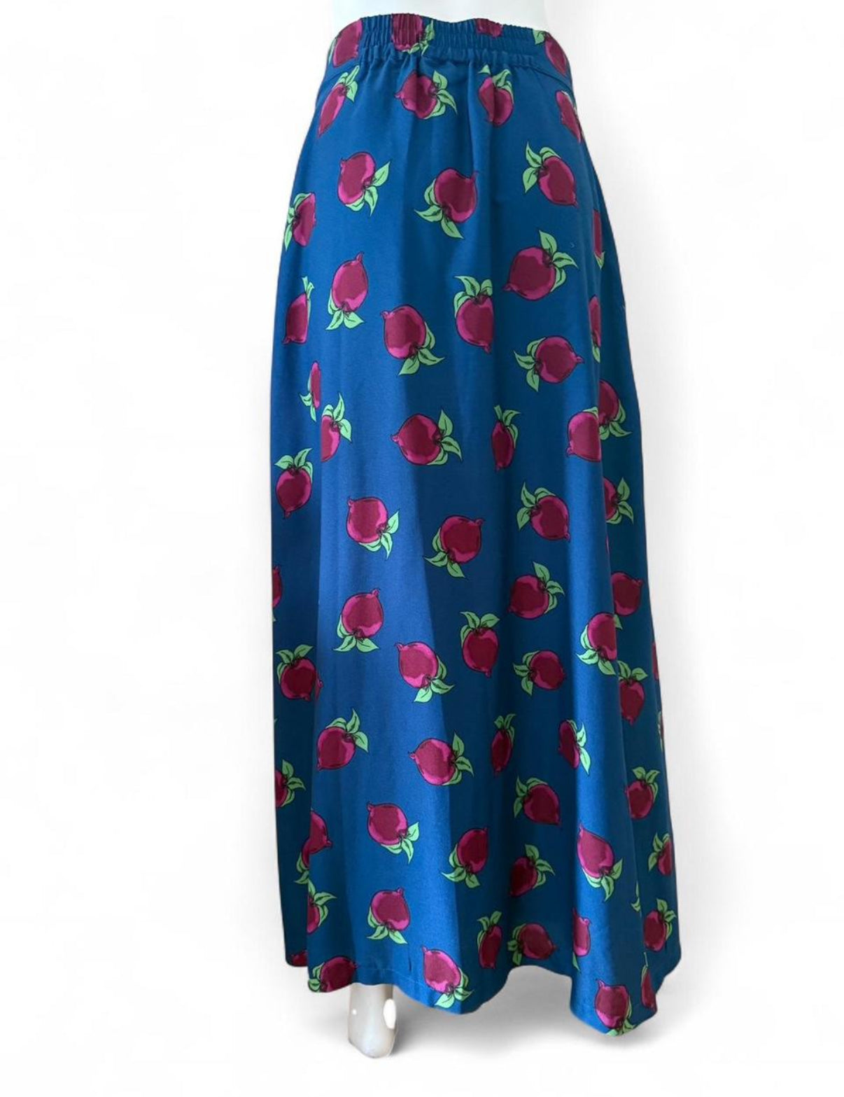 Beetroot print maxi skirt