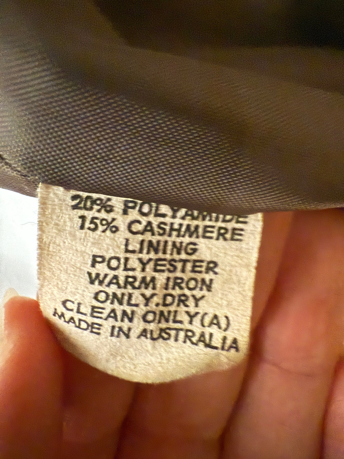 Vintage cashmere blend brown coat