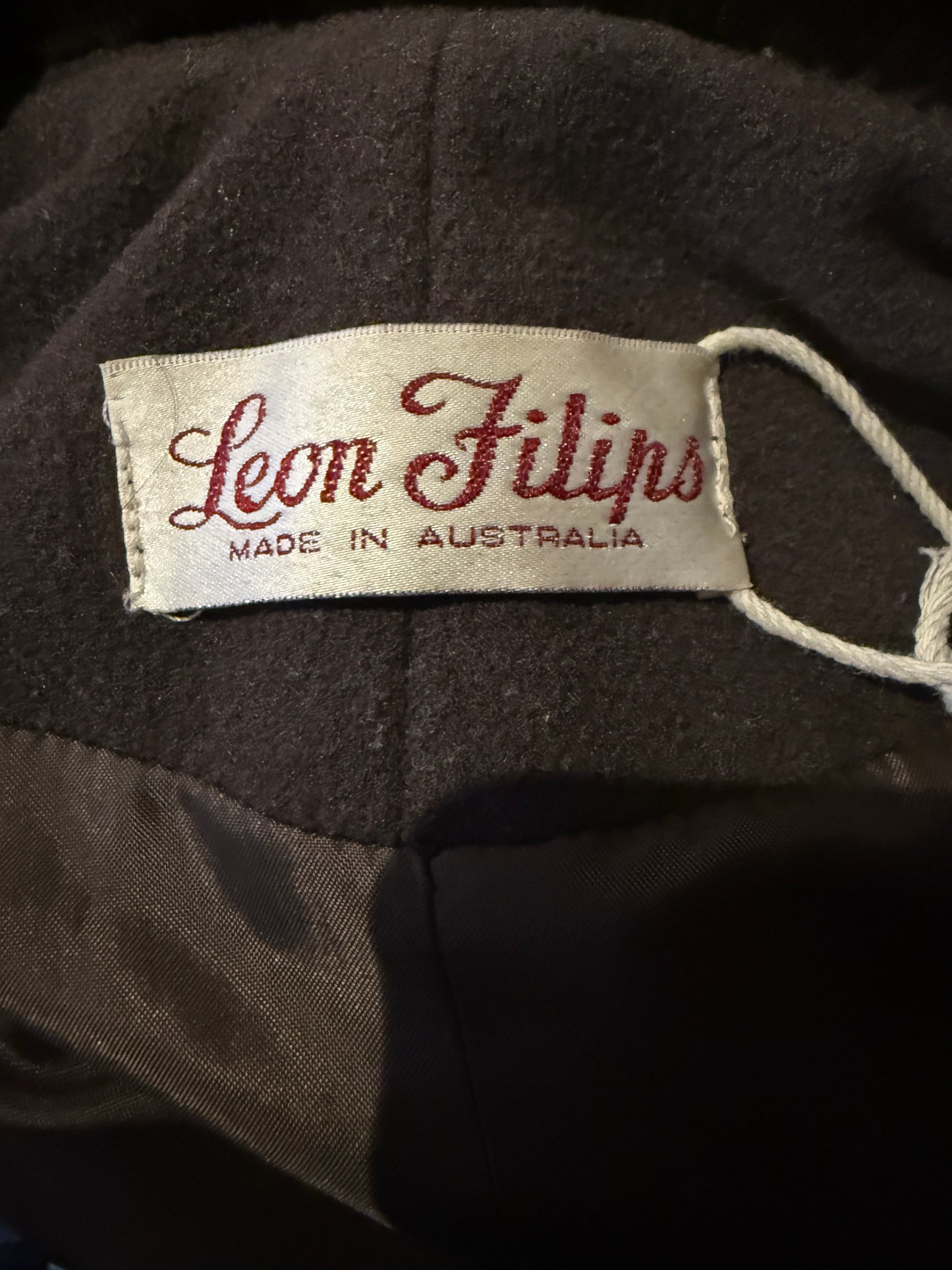 Vintage cashmere blend brown coat